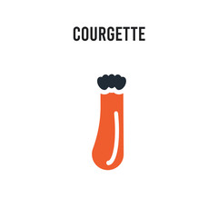 Courgette vector icon on white background. Red and black colored Courgette icon. Simple element illustration sign symbol EPS