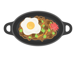 ソース焼きそばのイラスト
