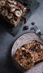 Chocolate and Banana Vegan Cake Tabletop photo