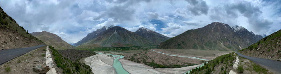 mountains and clouds