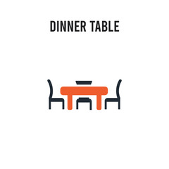 Dinner table vector icon on white background. Red and black colored Dinner table icon. Simple element illustration sign symbol EPS