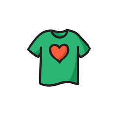 Fototapeta premium donate clothing doodle icon, vector illustration