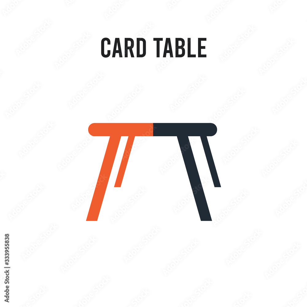 Aufkleber card table vector icon on white background. red and black colored card table icon. simple element il