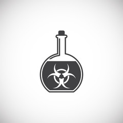 Quarantine related icon on background for graphic and web design. Creative illustration concept symbol for web or mobile app