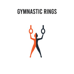 Gymnastic Rings vector icon on white background. Red and black colored Gymnastic Rings icon. Simple element illustration sign symbol EPS