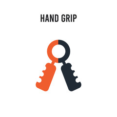 Hand grip vector icon on white background. Red and black colored Hand grip icon. Simple element illustration sign symbol EPS
