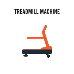 Treadmill machine vector icon on white background. Red and black colored Treadmill machine icon. Simple element illustration sign symbol EPS