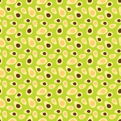 avocado fruit seamless vector pattern with lime green background. pattern for printing, fabric, textile, wrapping, etc.
