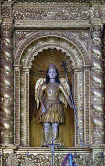 Archangel Michael altar in the Basilica Bom Jesus, Old Goa, Velha Goa, Goa, India