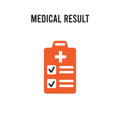 Medical result vector icon on white background. Red and black colored Medical result icon. Simple element illustration sign symbol EPS