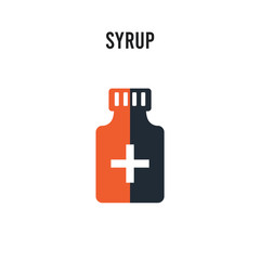 Syrup vector icon on white background. Red and black colored Syrup icon. Simple element illustration sign symbol EPS