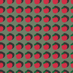 seamless red apples vector pattern. simple fruit vector pattern.