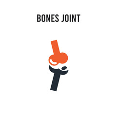 Bones Joint vector icon on white background. Red and black colored Bones Joint icon. Simple element illustration sign symbol EPS