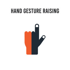 Hand gesture raising the index finger vector icon on white background. Red and black colored Hand gesture raising the index finger icon. Simple element illustration sign symbol EPS