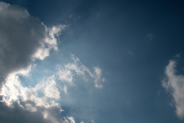 Naklejka na ściany i meble beautiful clouds in the Polish sky