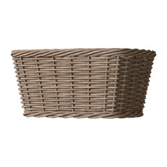 Wicker basket on a white background. Isolate.