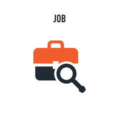 Job vector icon on white background. Red and black colored Job icon. Simple element illustration sign symbol EPS