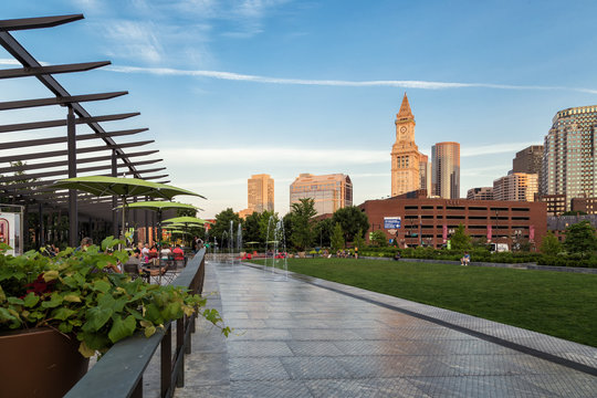 Rose Kennedy Greenway Park In Boston