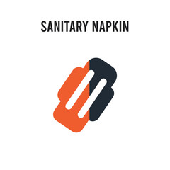 Sanitary napkin vector icon on white background. Red and black colored Sanitary napkin icon. Simple element illustration sign symbol EPS