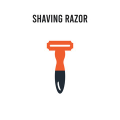 shaving razor vector icon on white background. Red and black colored shaving razor icon. Simple element illustration sign symbol EPS