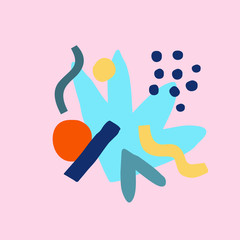 illustration vector EPS print abstract modern art plant botanical garden scandinavian nordic design setyle good for fashion or textile or cover or background or other