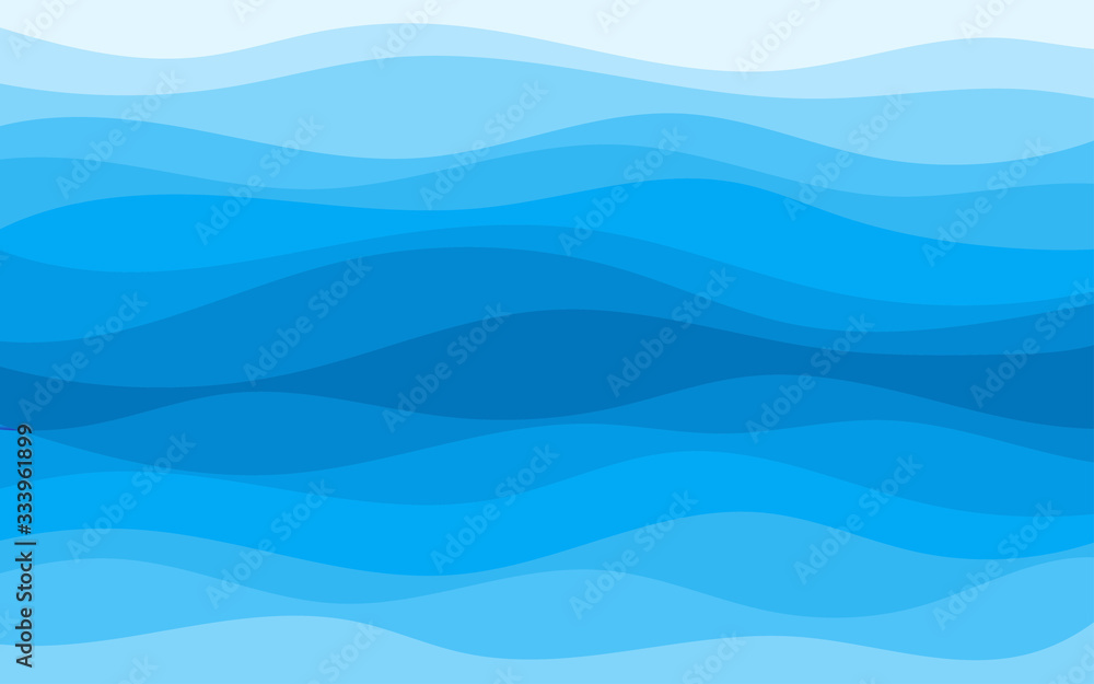 Canvas Prints abstract patterns of the deep blue sea ocean wave banner vector background illustration