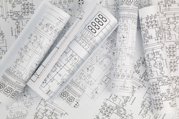 Electrical engineering drawings . Scientific development. Science, technology and electronics.