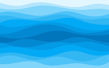 Abstract patterns of the deep blue sea ocean wave banner vector background illustration