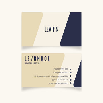 Beauty fashion abstract geometric minimalist business card design template