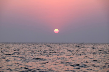 Sunset at Candolim Beach, North Goa, India