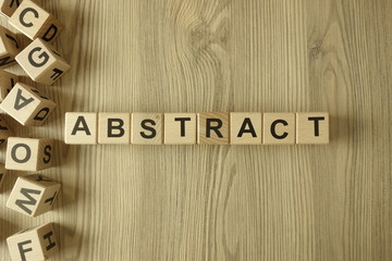 Word abstract from wooden blocks