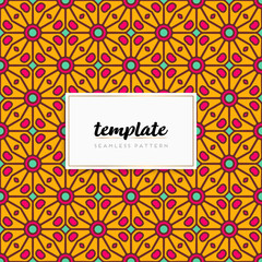 Colorful mandala seamless pattern vector