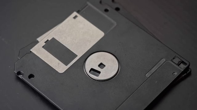 3.5-inch floppy disks stacked on top of each other