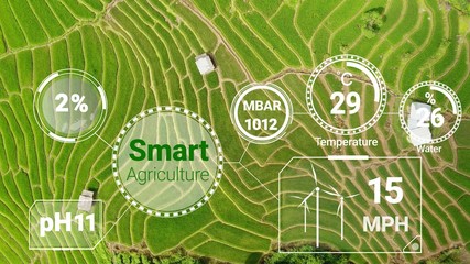 Smart digital agriculture technology by futuristic sensor data collection management by artificial...