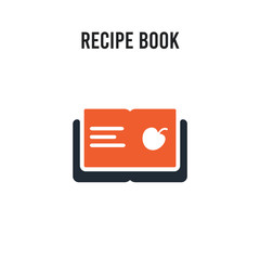 Recipe book vector icon on white background. Red and black colored Recipe book icon. Simple element illustration sign symbol EPS