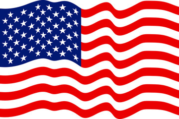 High resolution american flag. Waving Flag of USA background.