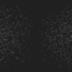 Naklejka premium Network Mesh Random Procedural Art background illustration