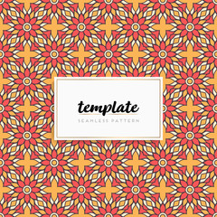 Colorful mandala seamless pattern vector