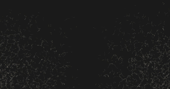 Network Mesh Random Procedural Art background illustration