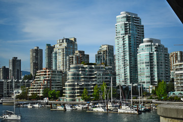 Fototapeta na wymiar Vancouver view from Granville Island