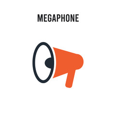 Megaphone vector icon on white background. Red and black colored Megaphone icon. Simple element illustration sign symbol EPS