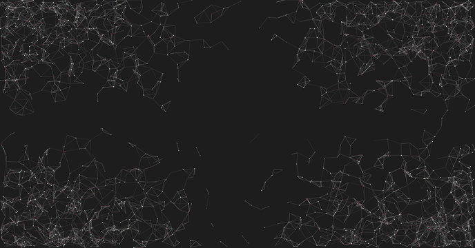 Network Mesh Random Procedural Art background illustration