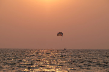 Sunset at Candolim Beach, North Goa, India