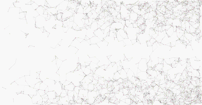Network Mesh Random Procedural Art background illustration