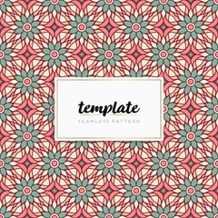 Colorful mandala seamless pattern vector