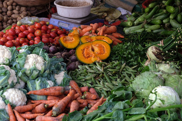 Vegetables at Kumrokhali Market, West Bengal, India