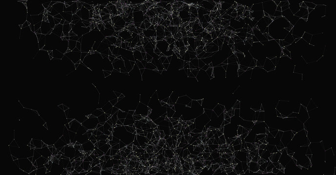 Network Mesh Random Procedural Art background illustration