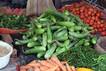 Vegetables at Kumrokhali Market, West Bengal, India