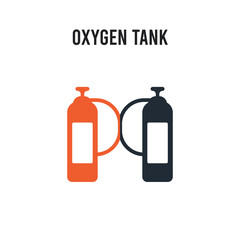 Oxygen tank vector icon on white background. Red and black colored Oxygen tank icon. Simple element illustration sign symbol EPS