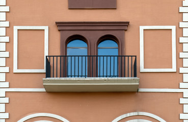 Colorful windows and walls of Mediterranean architecture